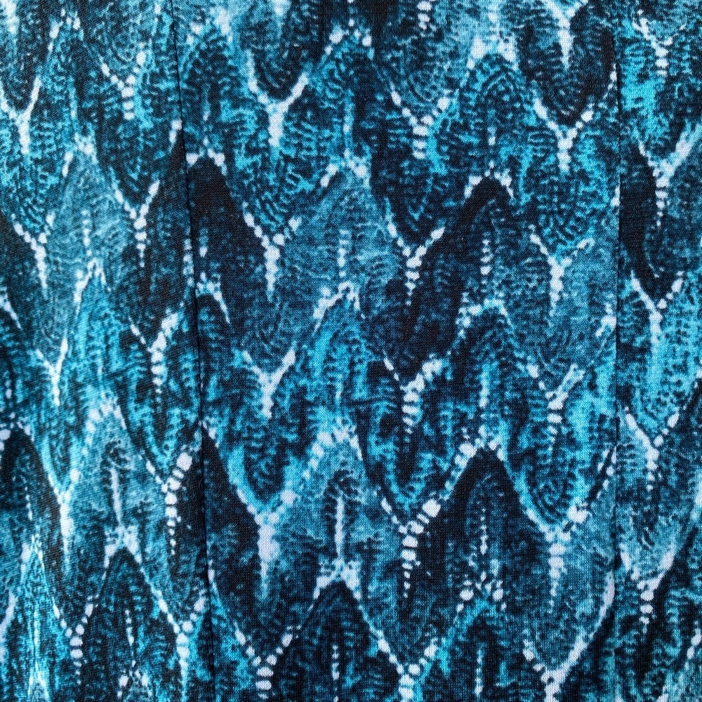 Blue Patterned Women's Dress size Woman 14 - Picture 4 of 4